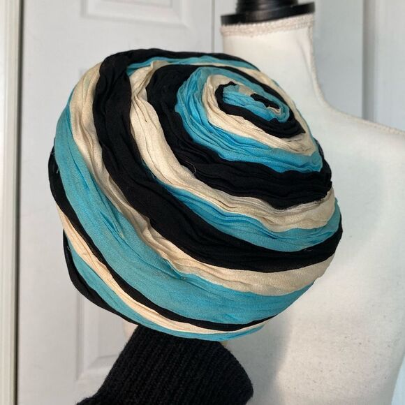 1930s Vintage Artisan Silk Swirl Hat Schiaparelli Style Craftmanship main image 5